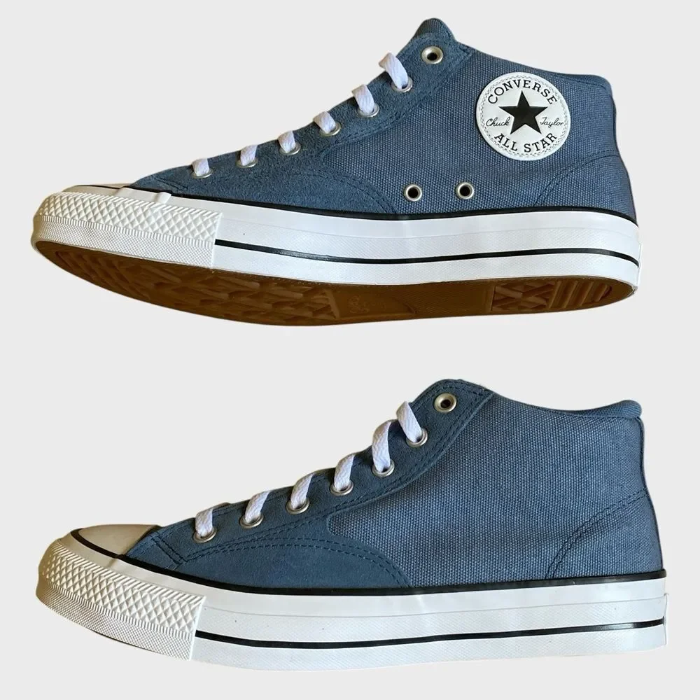 NWB Converse CTAS Malden Street Canvas & Suede Mid Sneakers Mens 10 Wms 12 Blue